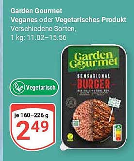 Garden Gourmet Veganes oder Vegetarisches Produkt - Sensational Burger