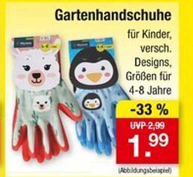 Gartenhandschuhe für Kinder, verschiedene Designs, Größen für 4-8 Jahre