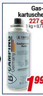 Gas-Kartusche 227 g von B CAMPING
