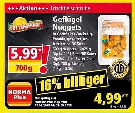 Geflügel Nuggets in Cornflakes-Backteig-Panade - 700g Packung