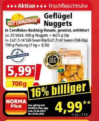 Geflügel Nuggets in Cornflakes-Backteig-Panade
