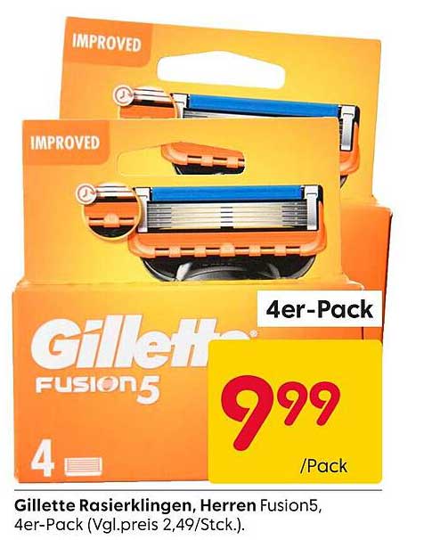 Gillette Rasierklingen, Herren Fusion5, 4er-Pack