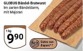 GLOBUS Bändel-Bratwurst im zarten Bändeldarm, mit Majoran