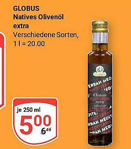 GLOBUS Natives Olivenöl extra - Verschiedene Sorten