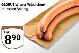 GLOBUS Wiener Würstchen im zarten Saitling