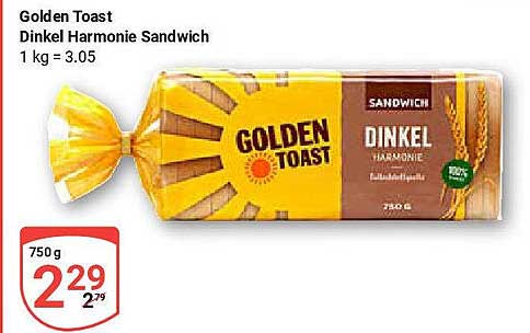 Golden Toast Dinkel Harmonie Sandwich