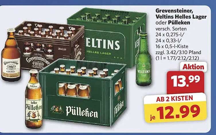 Grevensteiner, Veltins Helles Lager oder Pülekken