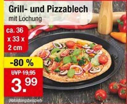 Grill- und Pizzablech mit Lochung