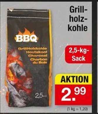 Grillholzkohle 2,5-kg-Sack