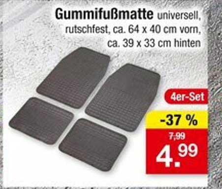 Gummifußmatte universell - 4er-Set