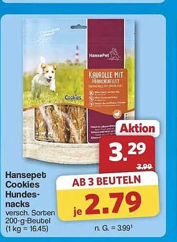 Hansepet Cookies Hundesnacks 200 g