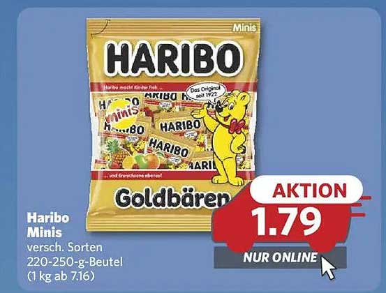 Haribo Minis 220-250 g Beutel - jetzt zum Aktionspreis!