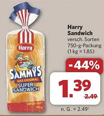 Harry Sandwich - Super Soft 750-g-Packung