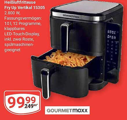 Heißluftfritteuse Fry Up Vertikal 15305