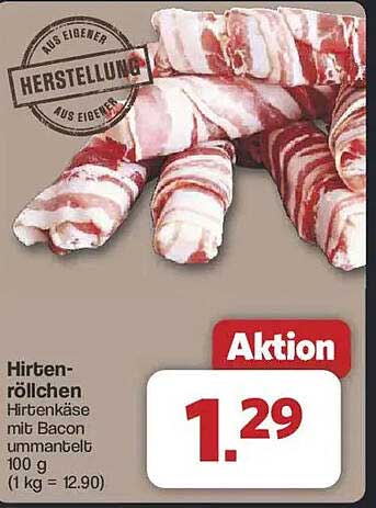 Hirtenröllchen - Hirtenkäse mit Bacon ummantelt 100 g