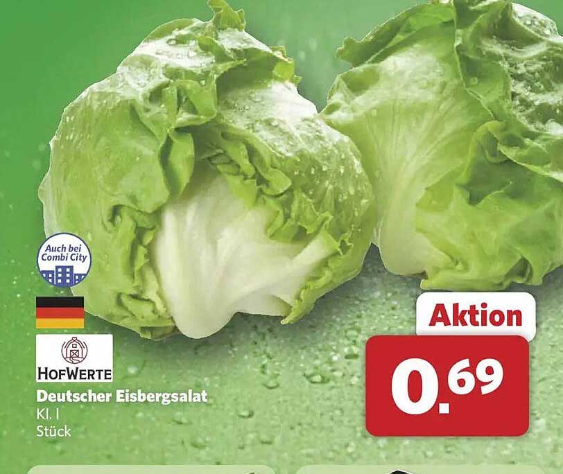Hofwerte Deutscher Eisbergsalat - Frisch und knackig!