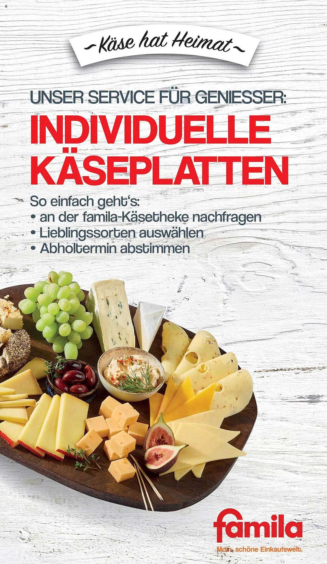 Individuelle Käseplatten bei Famila