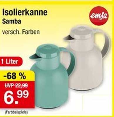 Isolierkanne Samba 1 Liter - vielfältige Farben