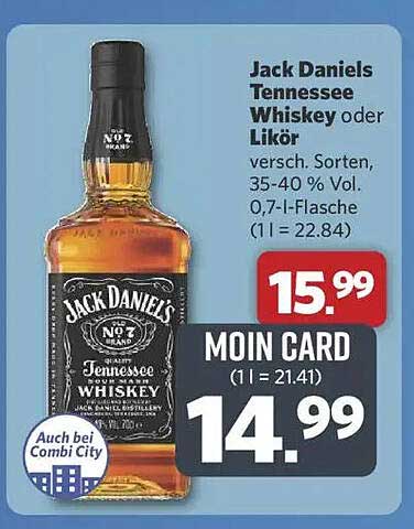 Jack Daniels Tennessee Whiskey oder Likör 0,7 l