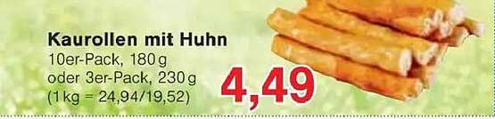 Kaurollen mit Huhn im 10er-Pack oder 3er-Pack