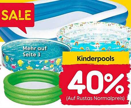 Kinderpools – 40% Rabatt auf Rustas Normalpreis