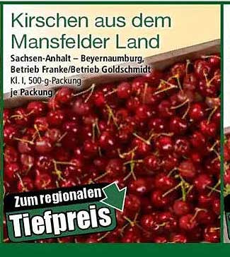 Kirschen aus dem Mansfelder Land - 500 g Packung