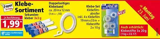 Klebe-Sortiment – Doppelseitiges Klebeband und Klebe-Set