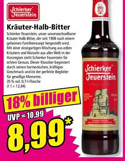 Kräuter-Halb-Bitter von Schierker Feuerstein