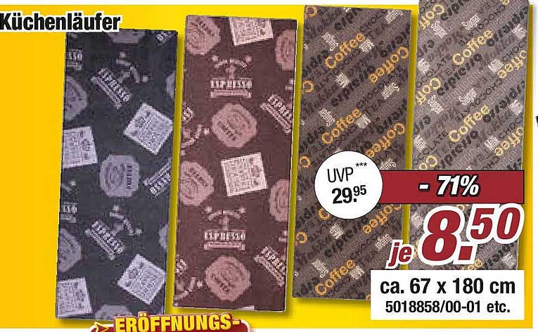 Küchenläufer in verschiedenen Designs – nur je 8,50 €