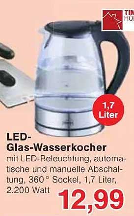 LED-Glas-Wasserkocher mit LED-Beleuchtung