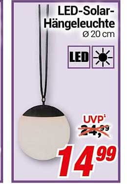 LED-Solar-Hängeleuchte Ø 20 cm