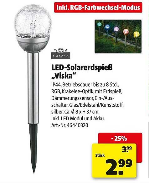 LED-Solarerdspieß „Viska“