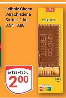 Leibniz Choco - Köstliche Vollmilch-Kekse