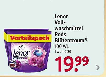 Lenor Vollwaschmittel Pods Blütentraum 100 WL