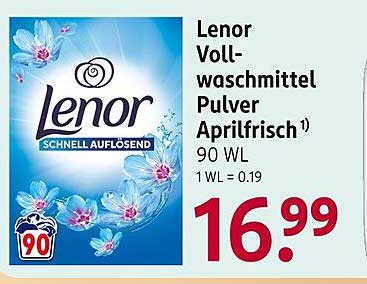 Lenor Vollwaschmittel Pulver Aprilfrisch 90 WL