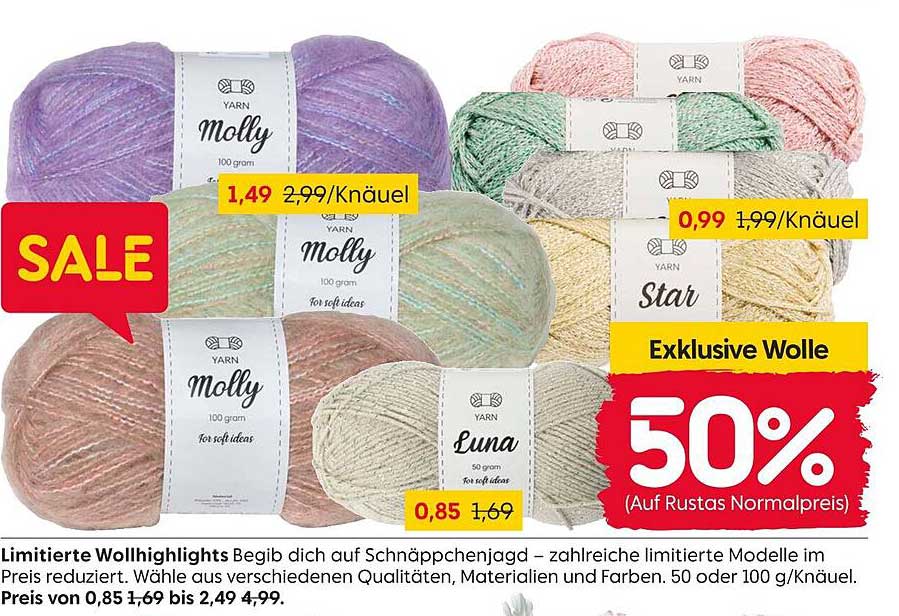 Limitierte Wollhighlights - Exklusive Wolle bei Rusta