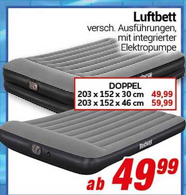 Luftbett mit integrierter Elektropumpe - ab 49,99 €