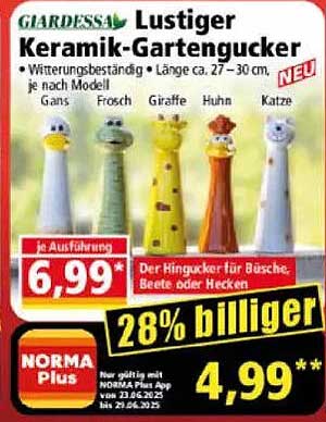 Lustiger Keramik-Gartengucker