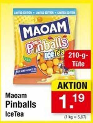 Maoam Pinballs IceTea 210-g-Tüte