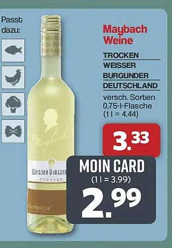 Maybach Weine - Trocken Weißer Burgunder Deutschland 0,75-l-Flasche
