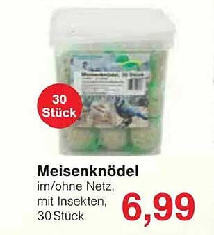 Meisenknödel im/ohne Netz, mit Insekten, 30 Stück