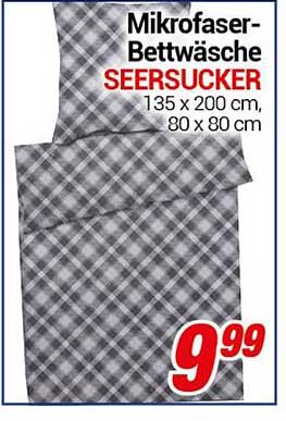 Mikrofaser-Bettwäsche SEERSUCKER 135 x 200 cm, 80 x 80 cm