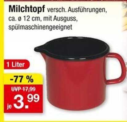 Milchtopf verschiedenen Ausführungen, ca. Ø 12 cm
