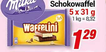 Milka Schokowaffel 5 x 31 g