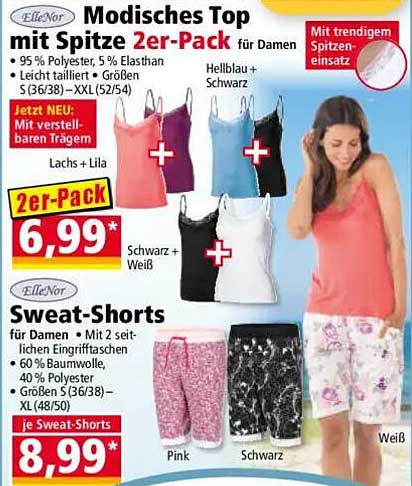 Modisches Top mit Spitze 2er-Pack für Damen
