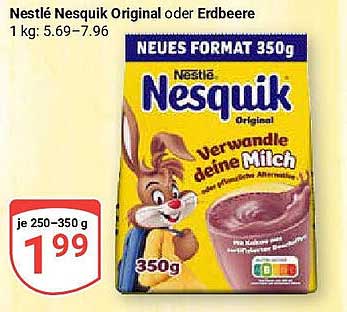 Nestlé Nesquik Original oder Erdbeere 350 g
