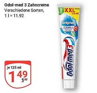 Odol-med 3 Zahncreme - Verschiedene Sorten