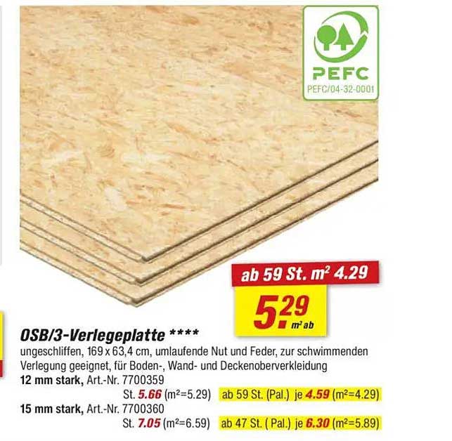 OSB/3-Verlegeplatte ****