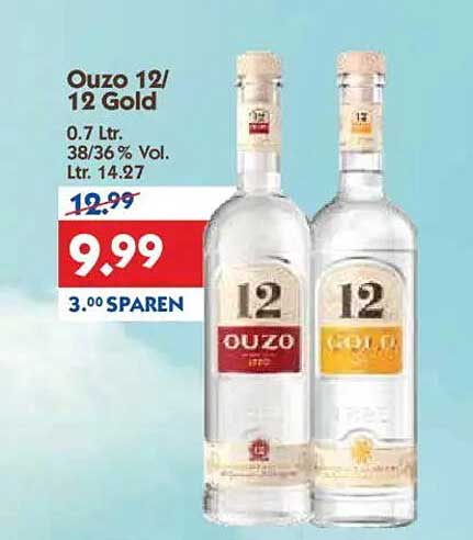 Ouzo 12/12 Gold 0.7 Ltr. – Hochwertiger Genuss zum Sparpreis