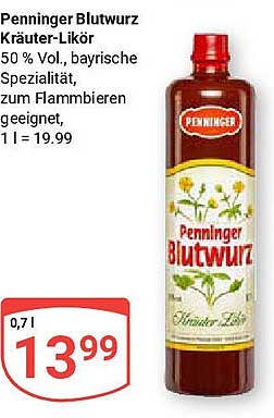 Penninger Blutwurz Kräuter-Likör 0,7 l
